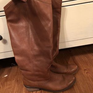 Tan Wide Calf Riding Boot
